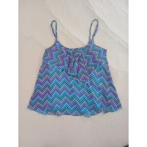 Candies Y2K Ruffled Camisole Top Size XS Cami Whimsy Flirty